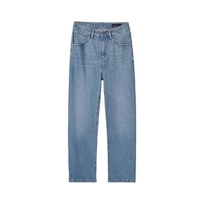 ABLEJEANS高腰直筒阔腿牛仔长裤