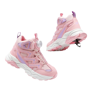 女童鞋子冬款2025新款加绒加厚大棉男童运动鞋防滑钢爪儿童雪地靴