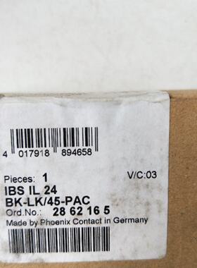 议价全新原装菲尼克斯IBS IL 24 BK-LK/45-PAC 2862165  2860358 现货