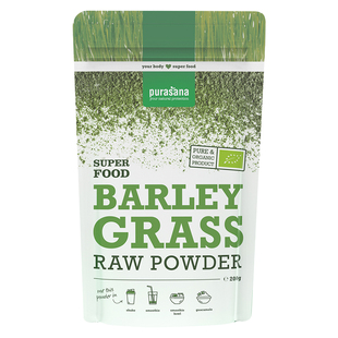 比利时Purasana有机大麦若叶青汁粉膳食纤维平衡酸碱果蔬小麦草粉