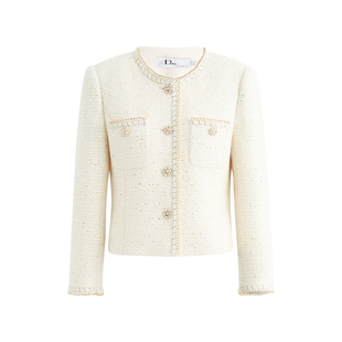 名媛小香风短外套女2025秋冬新款时尚精致名媛风气质短款外套上衣