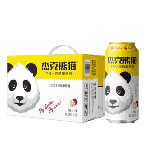 杰克熊猫百香果小麦啤酒1L*6罐