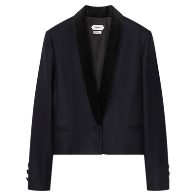 IMMI26PS薄麦呢青果领短西装