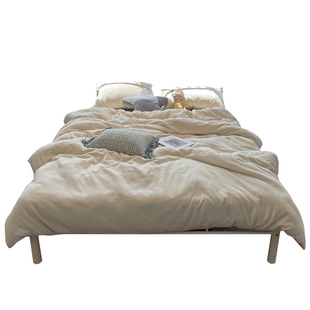 简约北欧华夫格牛奶绒三件套加厚保暖床单被套珊瑚绒双面绒四件套