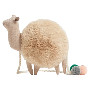 迷你毛绒绒小羊驼儿童包2026新款男童女童生日礼物动物造型斜挎包