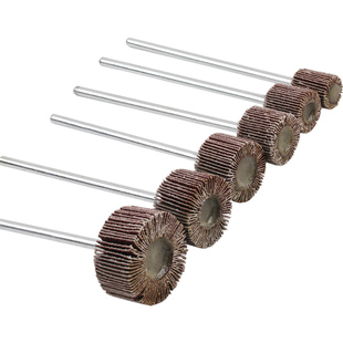 加长杆带柄叶轮6mm百叶磨头砂布轮长柄65mm240#320#180#打磨抛光