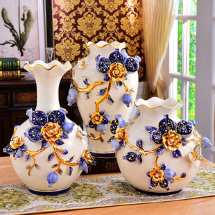 花瓶摆件大号客厅干花插花创意陶瓷餐桌家居高花瓶摆设装 欧式 饰品