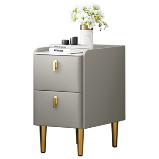 小型实木床头柜轻奢床边柜超窄收纳柜多层30cm储物柜小户型整装