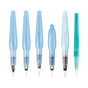 派通pentel自来水笔FRH-F/MB水彩画笔大中小楷毛笔毛刷可加墨毛笔