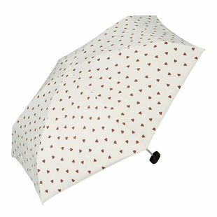 日本进口WPC伞迷你超轻小巧晴雨防晒伞黑胶爱心轻量便携三折五折