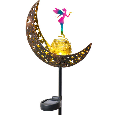 大傅户外摆件太阳能月亮灯