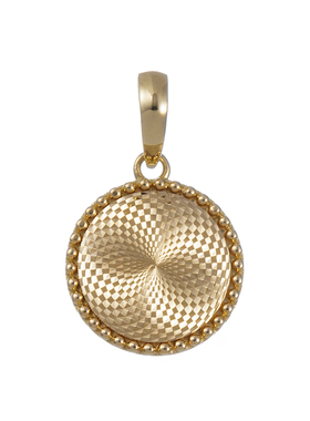 3D全息影像吊坠18K黄金硬币项坠