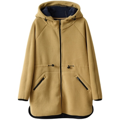 休闲中长款摇粒绒双面绒大外套