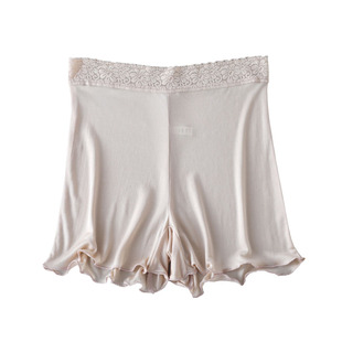 42针加捻100%桑蚕丝加裆安全裤无痕透气针织真丝防走光打底裤裙裤