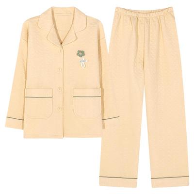 空气棉睡衣冬款夹层纯棉加厚保暖