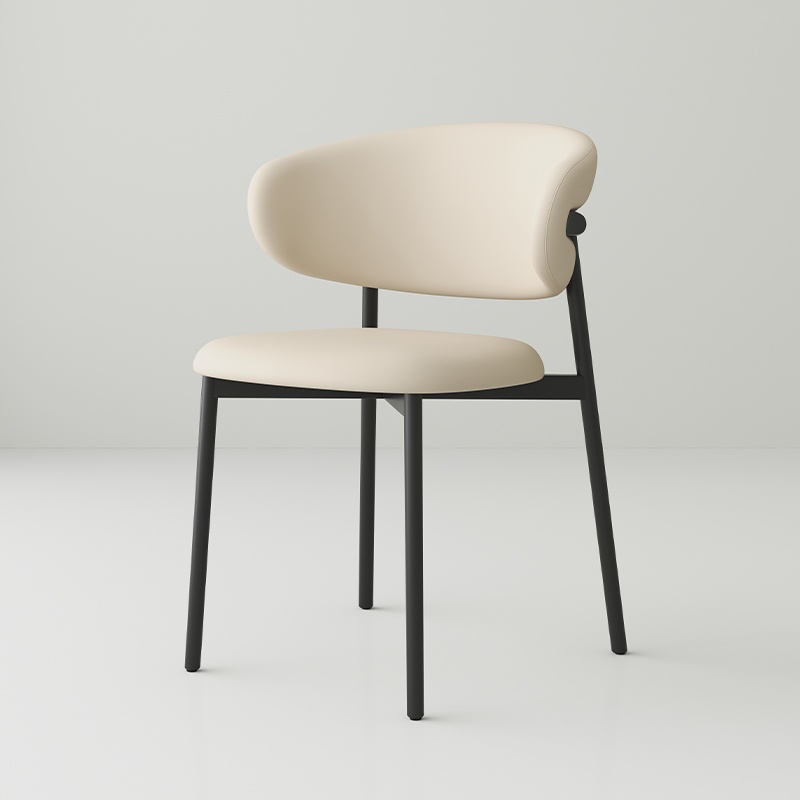 定制奶油风白色意餐椅简约餐桌椅餐厅椅子凳子家用设计师现代靠背