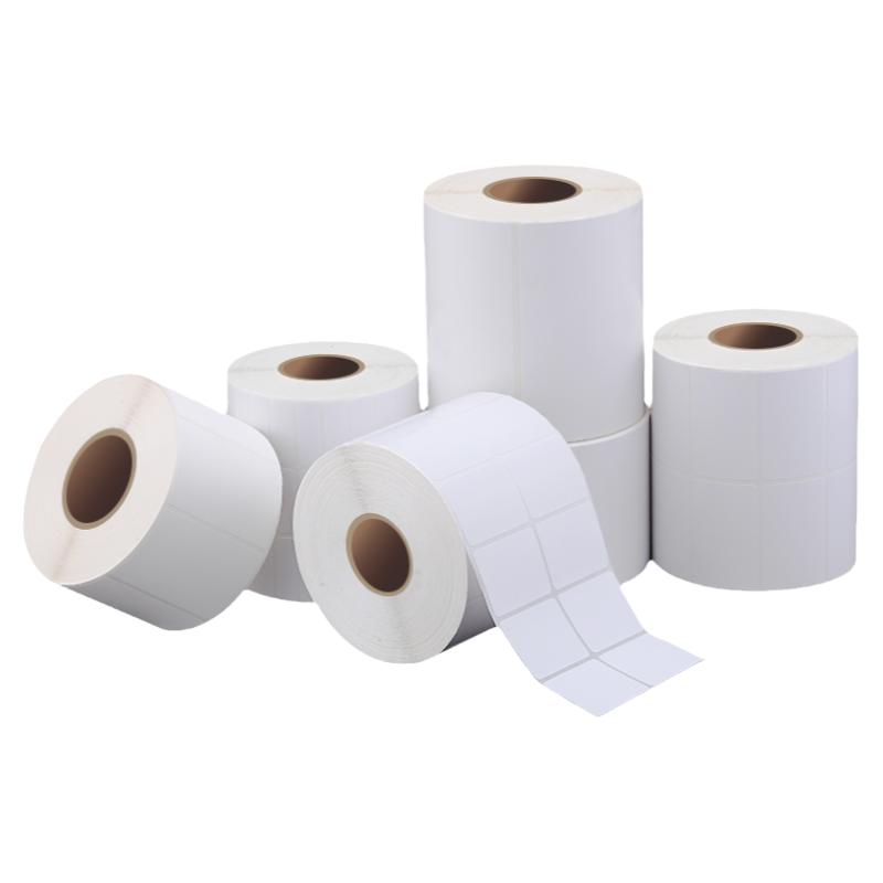 铜版纸不干胶标签贴纸32*19 20 30 40 50 60 70 80 90 100空白条码打印卷纸定做彩色印刷价签纸不干胶铜板纸