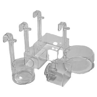 鱼缸漂浮喂食圈管水族亚克力透明投喂鱼粮器桶挂钩吸盘防散丰年虾