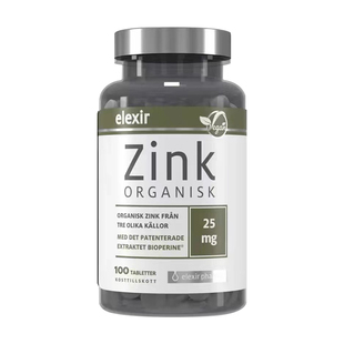 Elexir瑞典进口有机锌片Zink成人男女儿童宝宝婴儿柠檬酸补锌元素