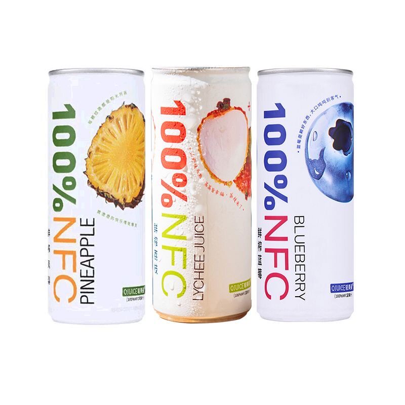 进口轻果姿荔枝汁100%NFC250ml凤梨汁蓝莓汁干净配方轻果汁饮品