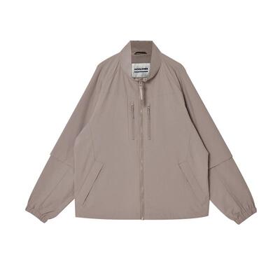 【抗沾湿性】杰克琼斯男装春季夹克外套可拆卸袖半高领领口略宽松