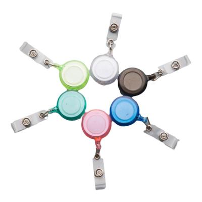 透明易拉扣卡套伸缩扣工作证吊扣证件套员工证夹扣校园医护学生饭卡门禁房卡地铁公交胸牌挂扣6706