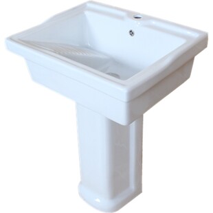 阳台立柱洗衣池洗衣槽家用卫生间陶瓷洗衣盆带搓衣板庭院水池水槽