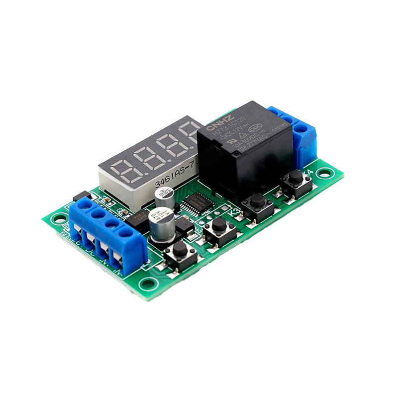 延时继电器模块 高低电平信号触发循环接通断开定时开关 5v12v24v