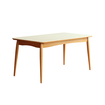 实木岩板餐桌北欧日式小户型家用