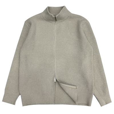 罗蒙冬季男士拉链针织开衫毛衣男