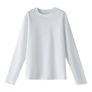 大洪洪【百搭单品】防紫外线防晒黑！吸湿速干长袖T恤女打底小白T