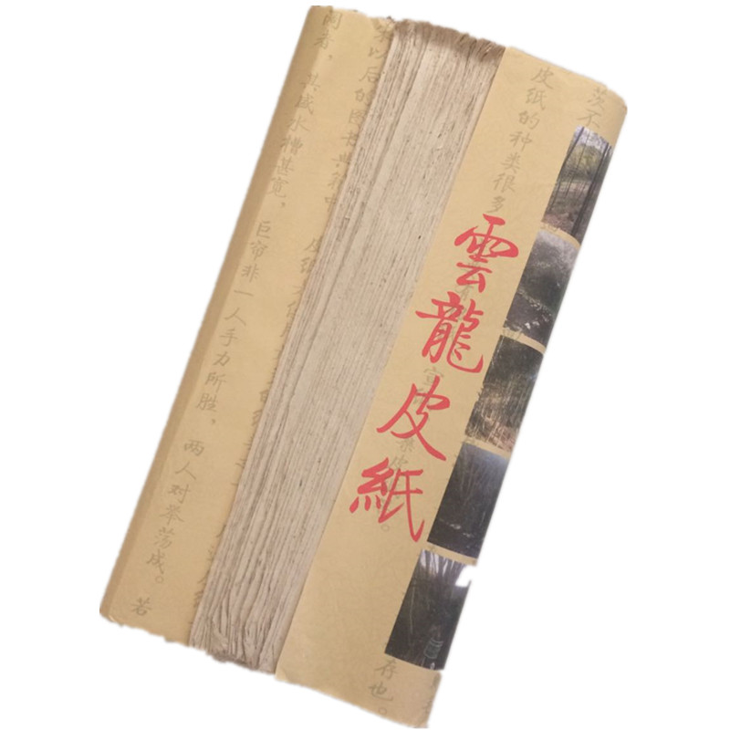 四尺六尺加厚二层夹三层夹宣长纤维云龙皮纸书法重彩国画半熟宣纸