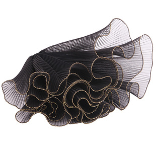 波浪纱鲜花束包装纱褶皱纱幔情人节花艺玫瑰包花纱网花店浪花纱