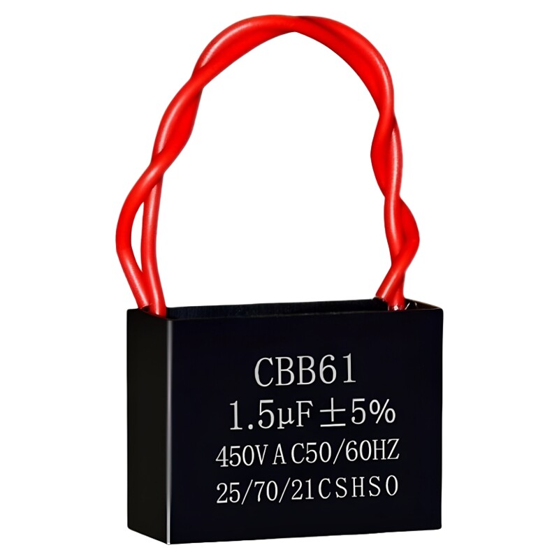 CBB61吊扇启动电容器电风扇电容吊扇电机运行电容1.5UF通用配件