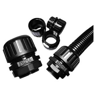 塑料波纹管防水接头PG型M型密封配件浪管阻燃PA6尼龙管外螺纹连接