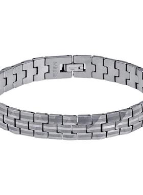 梦克拉 钨金男士手链 经典 宽版表链手饰品配饰