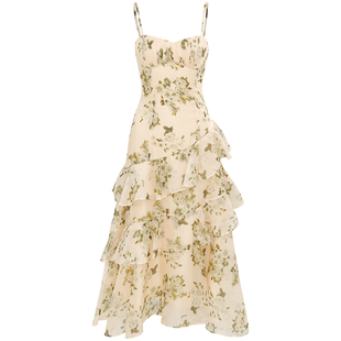 从那以后明星同款法式连衣裙碎花裙海边穿搭长裙吊带度假裙子女夏