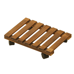 实木可移动的大花盆花托盘底座万向轮承重带刹车轮子方形花盆架子