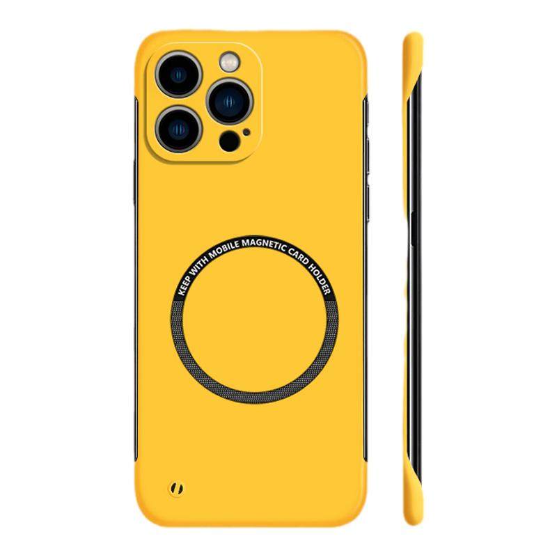 适用ip16系列苹果15pro手机壳iphone14promax无边框ip13PR0磁吸12por半包硬11p超薄磨砂新