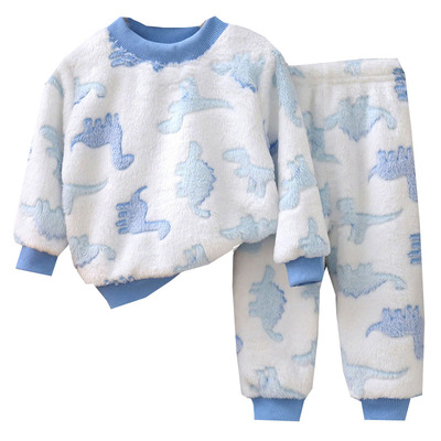 今日秒杀儿童柔软珊瑚绒睡衣套装