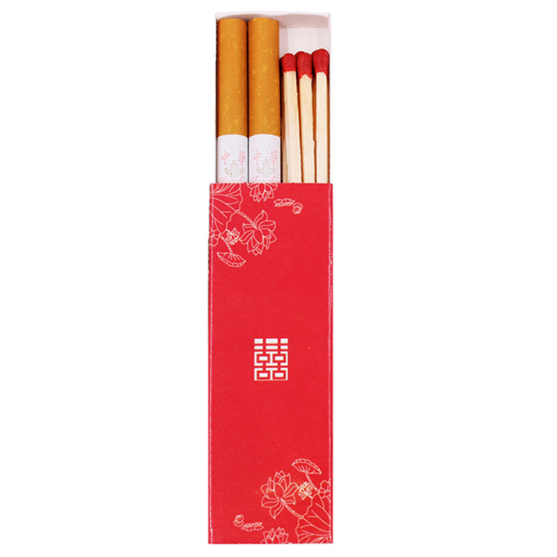 创意个性结婚生日满月大寿喜烟盒两支装点烟喜字长方形火柴盒婚庆