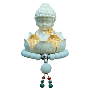 如来佛车内饰品摆件2025新款高端大气上档次车载汽车中控台装饰女