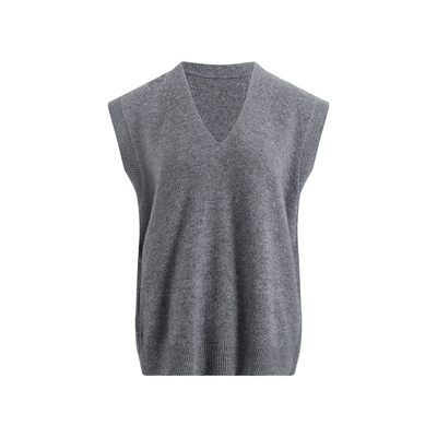 NONRESTRAIN羊毛宽松V领毛衣