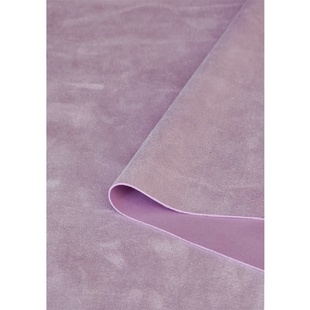 浅紫色弹力麂皮绒布料做衣服包沙发套风衣外套面料针织鹿皮绒厚布