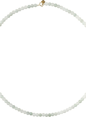 炙真银楼天然冰糯种缅料翡翠项链