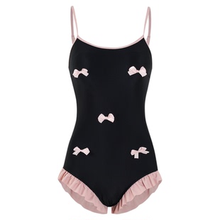 Naga swim新款泳衣女士连体裙式两件套带胸垫双层保守连身游泳装