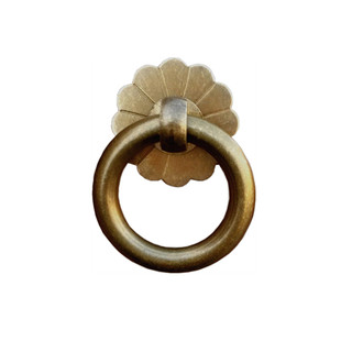 中式仿古拉手纯铜家具柜门拉环简约铜环抽屉黄铜中药柜拉手门把手