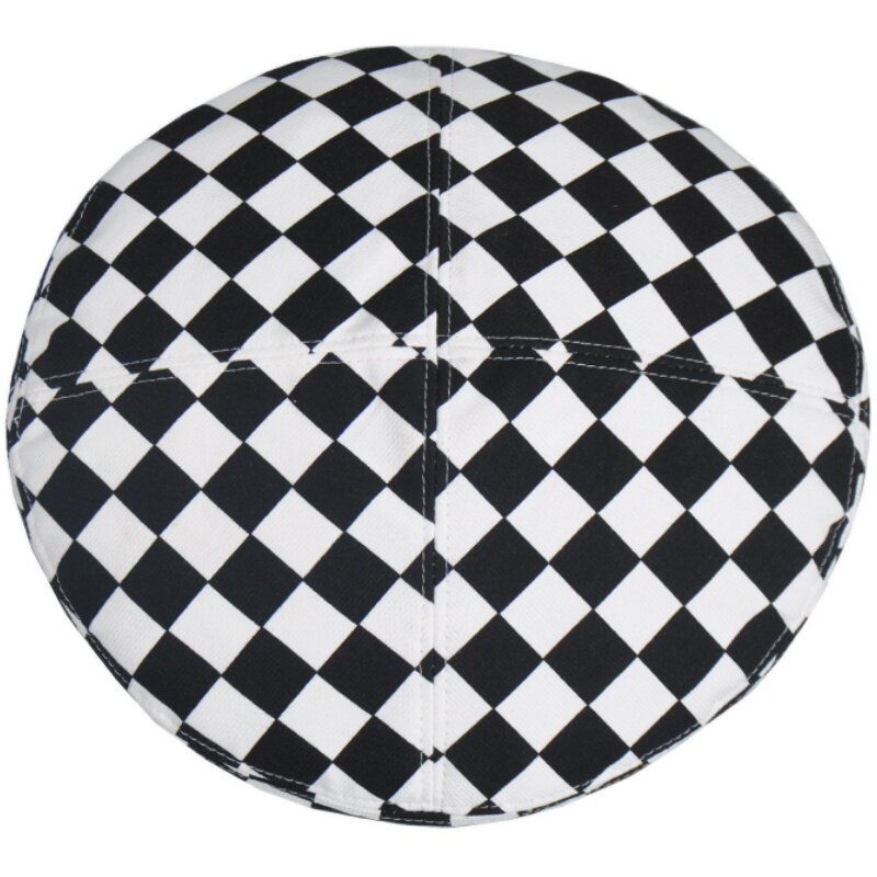 棋盘格贝雷帽女春秋款insins潮