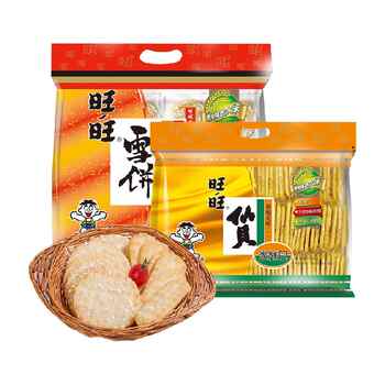 旺旺仙贝雪饼综合装400g*2袋膨化零食实付20.7元到手包邮