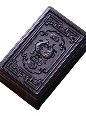 红木盒带盖实木印章盒首饰盒雕刻